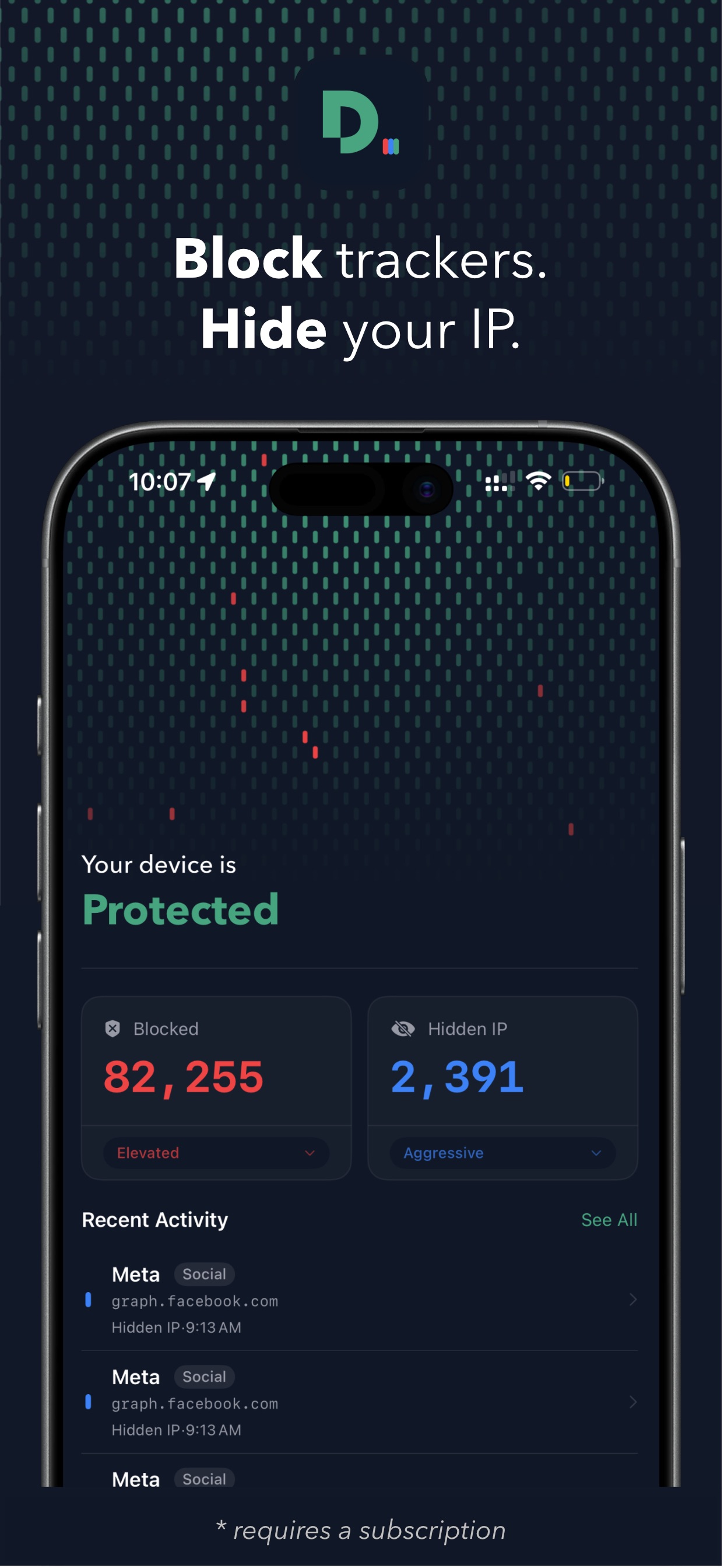 IP Protection app — Block trackers, hide your IP